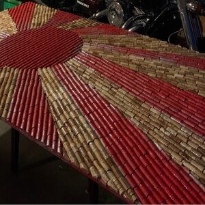 Japanese flag wine cork wall mural